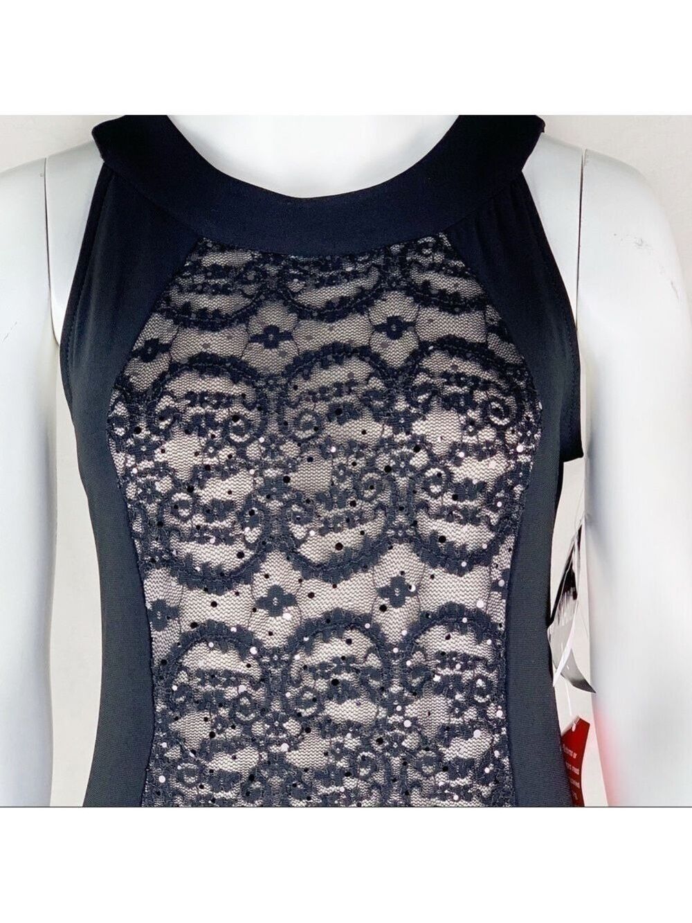 NEW-R&M Richards Lace Panel/SequinBeaded MaxiDress - Picture 5 of 8